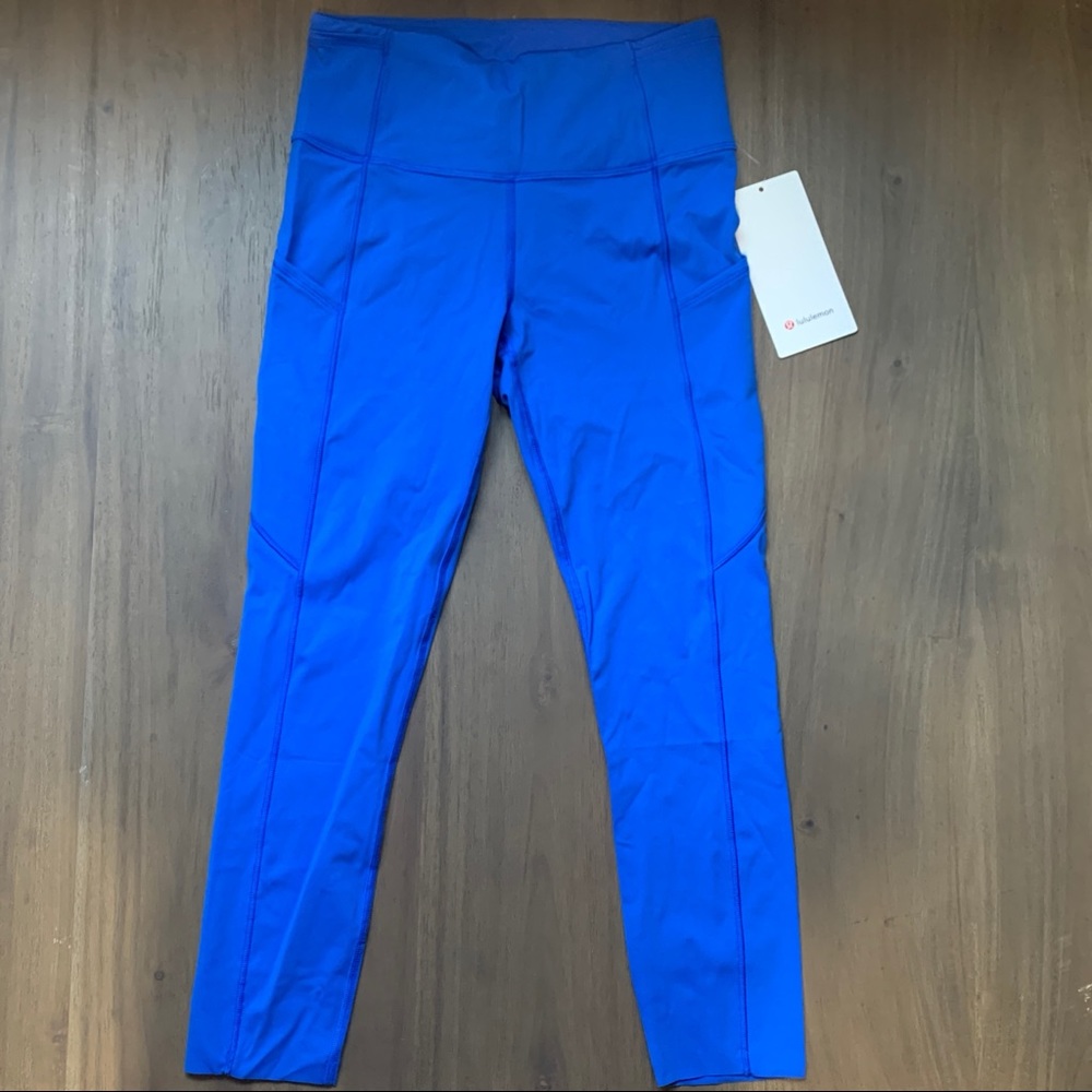 Lululemon Fast And Free HR Crop 23” blue size 6
